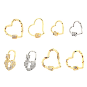 ABO mode Micro pavé zircon cubique <span class=keywords><strong>vis</strong></span> porte-clés fermoirs à <span class=keywords><strong>vis</strong></span> connecteurs diamant incrustation pendentif fermoirs <span class=keywords><strong>pour</strong></span> la fabrication de bijoux - Product Image 3