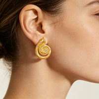 Boucles d'oreilles géométriques en gros, bijoux de mode pour femmes, créoles et clous d'oreilles en acier inoxydable avec zircone, boucles d'oreilles circulaires tendance