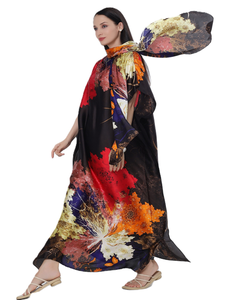 2024 vente chaude nouveau Style doux soie Poncho <span class=keywords><strong>robe</strong></span> dames luxe tenue décontractée en vrac femmes enceintes Abaya fournisseur en gros - Product Image 5