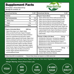 OEM אבקת סופר ירוקים פרימיום סופר מזון 20+ אורגני ירוק ירוק מזון מלא נוגד חמצון, אנזים עיכול ותערובות פרוביוטיות - Product Image 2