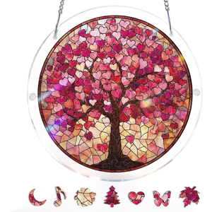 <span class=keywords><strong>Puzzle</strong></span> en acrylique Arbre de Vie, impression personnalisée, vente en gros d'usine, attrape-soleil à suspendre à la fenêtre, découpe laser, décoration intérieure, cadeau - Product Image 1