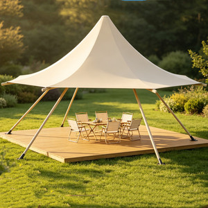 Grande tente chapeau de paille de style indien en tissu Oxford 900D pour événements en plein air, rassemblements extérieurs, cabine photo - Product Image 2