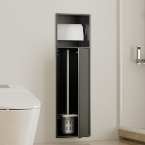 Distributeur <span class=keywords><strong>de</strong></span> mouchoirs multifonctionnel en acier inoxydable, poubelle, porte-brosse <span class=keywords><strong>de</strong></span> toilette, <span class=keywords><strong>niche</strong></span> encastrée dissimulée pour <span class=keywords><strong>salle</strong></span> <span class=keywords><strong>de</strong></span> <span class=keywords><strong>bain</strong></span>, hôtel - Product Image 1