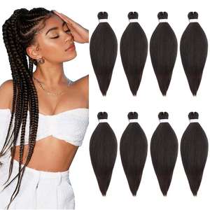 Extensión <span class=keywords><strong>de</strong></span> cabello sintético para mujer, <span class=keywords><strong>trenzas</strong></span> <span class=keywords><strong>de</strong></span> Pelo trenzado, preestirado, ombré africano EZ, suministro <span class=keywords><strong>de</strong></span> fábrica - Product Image 1