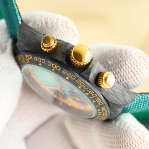 Montre ronde en fibre de carbone haut de gamme pour homme et femme, fonction multi-fuseaux horaires, idéale pour les activités de plein air et les affaires - Product Image 3