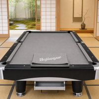 Tissu de billard de remplacement bleu tournoi, 6 bandes de coussin prédécoupées, rail en acajou Pearl Sight