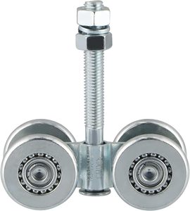 <span class=keywords><strong>Rail</strong></span> de conception industrielle suspendu <span class=keywords><strong>porte</strong></span> de grange <span class=keywords><strong>coulissante</strong></span> roue à rainure <span class=keywords><strong>double</strong></span> voie - Product Image 2