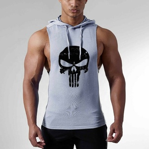 Algodón entrenamiento hombres gimnasio sin mangas culturismo tejido personalizable Logo Fitness alta calidad diseño personalizado - Product Image 5