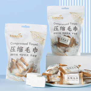 20 Pezzi <span class=keywords><strong>Mini</strong></span> Asciugamani Compressi Usa e Getta, Salviette Compresso per Viso e Mani, Asciugamani da Campeggio, Salviette Compresso Portatili a Forma di Moneta - Product Image 3