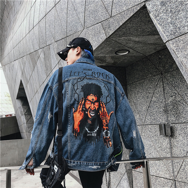 Fashion Mens Denim Ripped Jackets New 