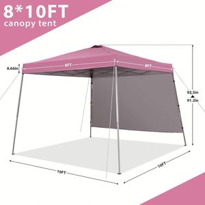<b>8X10</b> Ft Portable Outdoor Angled-Leg Canopy (With Sidewalls Air Vent) Suitable for Patios, Decks, Beaches, and Gardens - Product Image 3