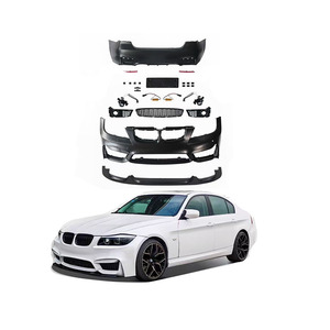 <span class=keywords><strong>Paraurti</strong></span> per BMW Serie 3 (<span class=keywords><strong>E90</strong></span> E92 E93) dal 2005 al 2012, Kit Carrozzeria Anteriore e Posteriore, Stile M3 M4 Rimodellato - Product Image 1