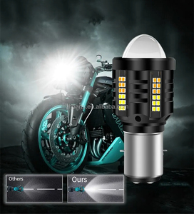Hot Selling <span class=keywords><strong>H4</strong></span> Motorfiets Koplamp <span class=keywords><strong>Dual</strong></span> <span class=keywords><strong>Color</strong></span> Wit Geel Gloeilampen Projector Motor Led Laser Spotlight - Product Image 5
