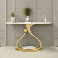 Console murale minimaliste en résine durable et écologique, style crème, pour entrée, couloir ou salon