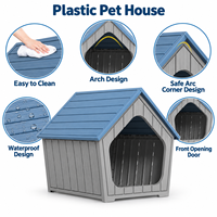 Maison pour chat d'intérieur et d'extérieur, abri pour animaux de compagnie en PP, cachette confortable avec bouton-pression pour chats, petits chiens et animaux, écologique, pliable