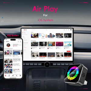 อะแดปเตอร์ไร้สาย 4-in-1 สำหรับ CarPlay และ Android Auto รองรับการส่งภาพหน้าจอ AirPlay Mirroring แบบมีสายเป็นไร้สาย ดองเกิลมัลติมีเดียในรถยนต์ - Product Image 3