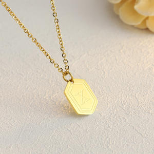 Colgante personalizado con letras del alfabeto, joyería con 26 letras chapadas en oro, collar con iniciales, gran oferta - Product Image 3