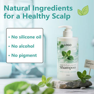 Shampooing menthe aux acides aminés 250ml/500ml, adapté au cuir chevelu sensible et gras, contrôle de l'huile et shampooing végétal <span class=keywords><strong>naturel</strong></span> antipelliculaire - Product Image 4