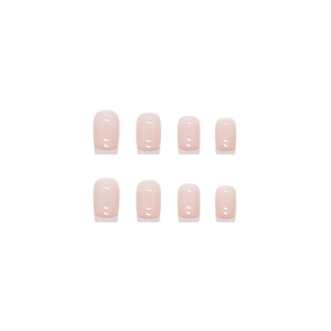 <span class=keywords><strong>Faux</strong></span> <span class=keywords><strong>ongles</strong></span> complets de qualité salon, pré-conçus, en ABS, forme ovale, couleur nude blanc cerise, style stiletto, papillon, réutilisables, 24 pièces - Product Image 5
