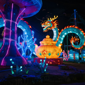 Гигантский китайский фонарь в форме дракона (Лунг) для декораций на Лунный Новый год, Пасху, День Благодарения – водонепроницаемый - Product Image 3