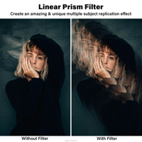 Filtre d'objectif linéaire à prisme 77 mm pour photographie professionnelle, accessoire de caméra à effet spécial, filtre d'objectif en promotion