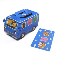 Boîte cadeau en papier en forme de bus scolaire avec un design de dessin animé pour enfants pour les fêtes d'anniversaire, boîte de conditionnement de friandises