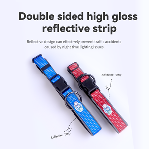 Modische dicke und bequeme atmungsaktive reflektierende für den Nacht gebrauch Hunde halsband - Product Image 4