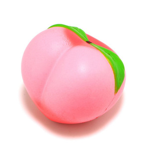 Nouveau produit phare : Balle anti-stress en mousse PU en forme de pêche rose de 4 pouces, jouet de Noël pour soulager le stress - Product Image 2