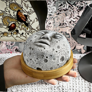 Bebon Durable Cement Japanese <b>Incense</b> Moon Face Shape Burner & <b>Incense</b> <b>Stick</b> <b>Holder</b> All-Season Cone <b>Incense</b> - Product Image 3