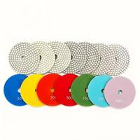 Disque de polissage à sec en résine diamantée 7 étapes 125 mm, grain 50-3000, pour marbre et quartz, pour meuleuse d'angle