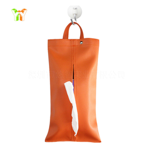 Leather Hanging Type Car Seat Back Tissue Box Napkin Pumping Paper Portable Holder Case Office