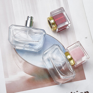 Spot Custom Thick Bottom Square Glass <b>Perfume</b> <b>Bottle</b> 30ml Transparent Cosmetic Packaging Press <b>Spray</b> Refillable <b>Bottle</b> - Product Image 3