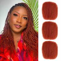 Cheveux humains QVR abordables, afro crépus en vrac, couleur bordeaux 99J pour tresses et dreadlocks