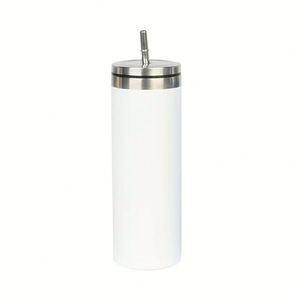 Gobelet droit en acier inoxydable à double paroi de 20 oz avec texture métallique - Product Image 6