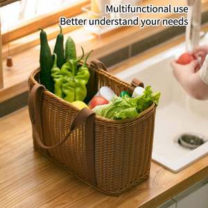 <span class=keywords><strong>Cesto</strong></span> in <span class=keywords><strong>Vimini</strong></span> <span class=keywords><strong>Nero</strong></span> da 11 Pollici, Miglior <span class=keywords><strong>Cesto</strong></span> per Bucato di Classe Superiore, <span class=keywords><strong>Cesto</strong></span> Rettangolare Intrecciato a Mano in Giacinto d'Acqua - Product Image 4