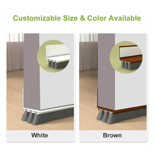 Cao cấp cửa dưới quét bàn chải thời tiết bão Cách âm Bảo vệ động vật gặm nhấm excluder dải thời tiết Tước ngưỡng Dải con dấu - Product Image 6