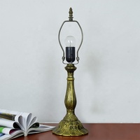 Lámpara de mesa americana de cristal rosa de 12 pulgadas para jardín lámpara de mesita de noche para restaurante, Bar, dormitorio, 110V-240V, Tiffany