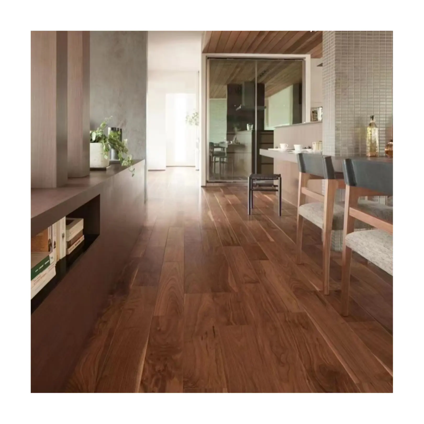 Easy assemble wood !Black walnut wood solid flooring durable laminate flooring OAK solid wood Engineered Hardwood flooring