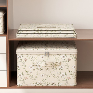 Clothing Organizer Storage Box Rectangle Moisture Proof With Floral Print For Clothes Storage - Product Image 3