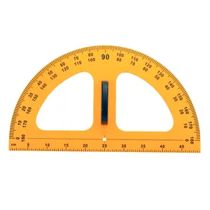 Plastic round ruler teaching equipment school goniometer rulers 180 protractor