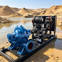 Pompe centrifuge horizontale multi-étages pour boues, pour l'exploitation minière, le dragage et l'extraction d'or, avec démarrage automatique ATS et groupe électrogène diesel super silencieux