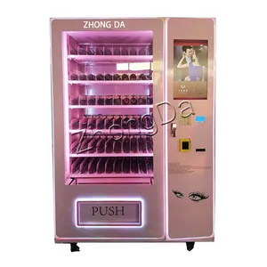 Zhongda Custom Roze Automaten Wimper Automaat Automatische Schoonheid Automaat Met Card Betaling