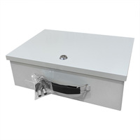 Caja de Seguridad Portátil a Prueba de Fuego con Cerradura de Llave, Caja de Almacenamiento Segura con Cerradura Manual para Objetos de Valor