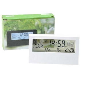 Escritorio de dormitorio multifuncional, mesita de noche silenciosa creativa, reloj <span class=keywords><strong>despertador</strong></span> Digital minimalista de estilo japonés - Product Image 4