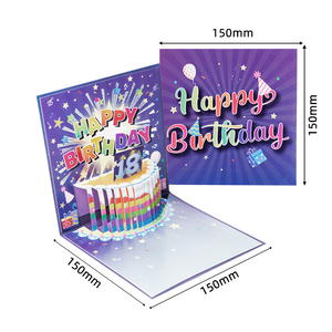 <span class=keywords><strong>Carte</strong></span> de vœux 3D pop-up de luxe pour 18e anniversaire, motif musical, gâteau arc-en-ciel découpé au laser, <span class=keywords><strong>carte</strong></span> de vœux artisanale en gros - Product Image 5