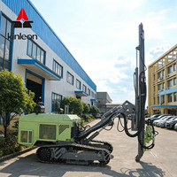 Foreuse hydraulique diesel montée sur chenilles pour le forage de roches, avec compresseur d'air à vis diesel portable