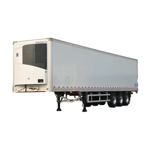 12 Rodas 6 Eixos Reefer Seco Van Trailer 40 toneladas Reboque Refrigerado Com Caminhão De Reboque Do Refrigerador