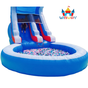 Tobogán Acuático Inflable Azul de 24x13x12 Pies <span class=keywords><strong>con</strong></span> <span class=keywords><strong>Piscina</strong></span> o <span class=keywords><strong>Piscina</strong></span> de Pelotas, Precio de Mayoreo Directo de Fábrica para Niños, Diversión Acuática - Product Image 3