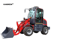 Neuer CASER 908 0,8-Tonnen Mini-Radlader 0,4cbm Schaufel Kleiner Baustellenlader mit Rückfahrkamera & Kabinenheizung