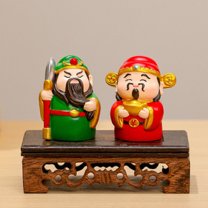 Creative Resin God Of Wealth Figurine <b>Set</b> Multi Piece <b>Desk</b> Decoration Feng Shui Office Supply Chinese New Year Gift - Product Image 3